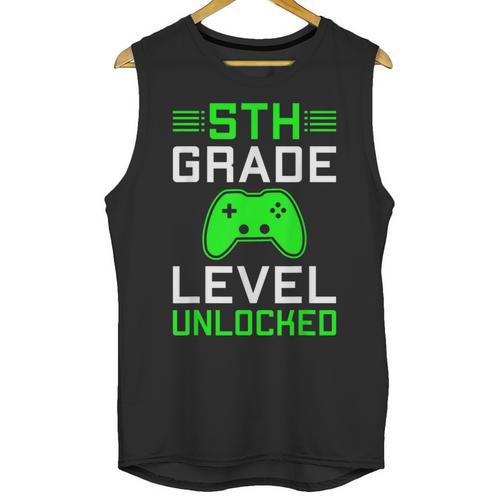 5th Grade Level Unlocked Back To School Gamer Graduation Unisex Tank Top - Best Gift Smart