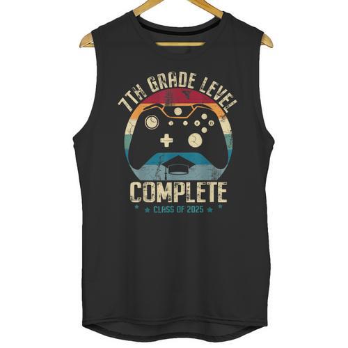 7th Grade Level Complete Gamer Class Of 2025 Graduation Boy Unisex Tank Top - Best Gift Smart