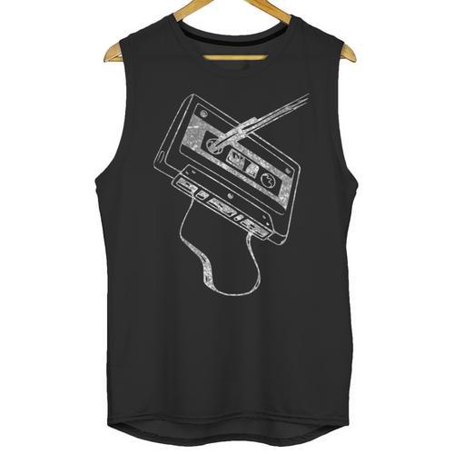 80s 90s Nostalgia Retro Cassette Tape Vintage Music Lovers Unisex Tank Top - Figerry