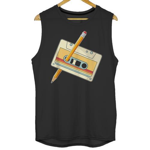 80's 90's Retro Music Party Costume Nostalgia Cassette Unisex Tank Top - Figerry