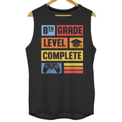 8th Grade Graduation Shirt 2024 Gamer Level Eighth Birthday Unisex Tank Top - Best Gift Smart