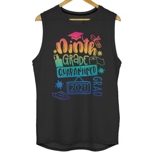 9th Grade Graduate 2021 Graduate Quarantine Ninth Graduation Unisex Tank Top - Best Gift Smart