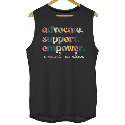 Advocate Support Empower Cute Social Worker Graduation MSW Unisex Tank Top - Best Gift Smart
