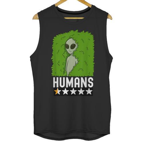 Alien Avoids Humans Sarcastic Introvert Humor Unisex Tank Top - Raresse