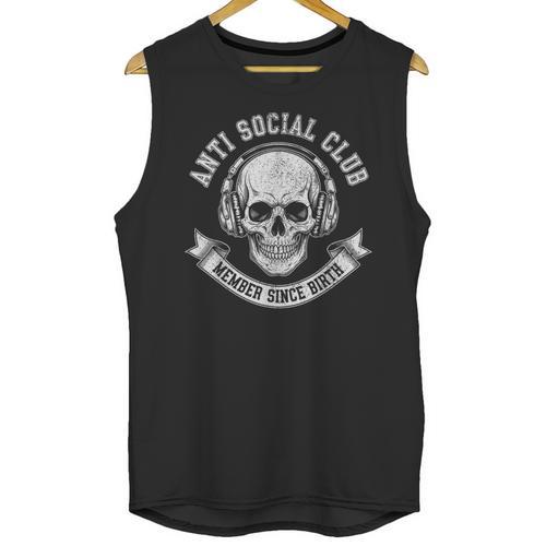 Anti Social Club Official Member Introvert Crest Unisex Tank Top - Raresse