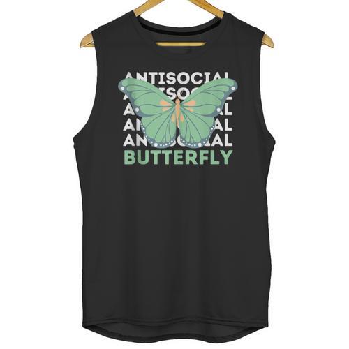 Anti-Social Introvert Butterfly Unisex Tank Top - Raresse