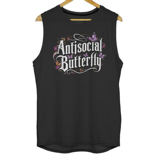 ANTISOCIAL BUTTERFLY Introvert Unisex Tank Top - Raresse