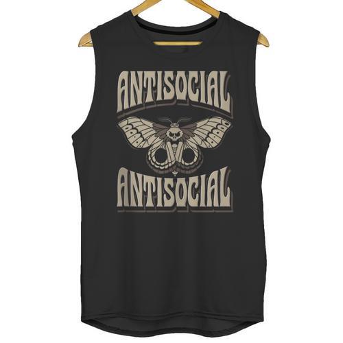 Antisocial Butterfly Quote Socially Selective Introvert Unisex Tank Top - Raresse