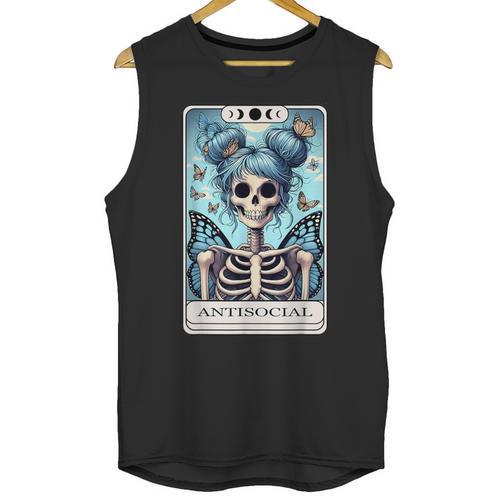 Antisocial Butterfly Tarot Card Introvert Women Stay Home Unisex Tank Top - Raresse