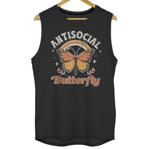 Antisocial Butterfly Tee For Introvert Men Women Girls Unisex Tank Top - Raresse