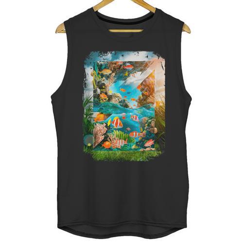 Aqua In The Skies Frutiger Aero Unisex Tank Top - Figerry