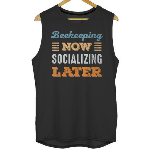 Beekeeping Now Minimal Socializing Introvert Vintage Unisex Tank Top - Raresse