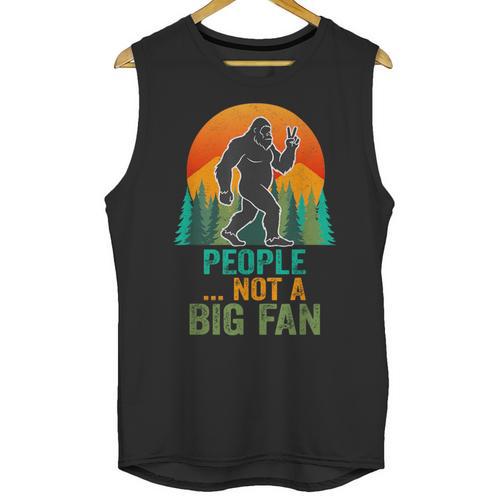 Bigfoot Introvert People Not A Big Fan Retro Sasquatch Unisex Tank Top - Raresse