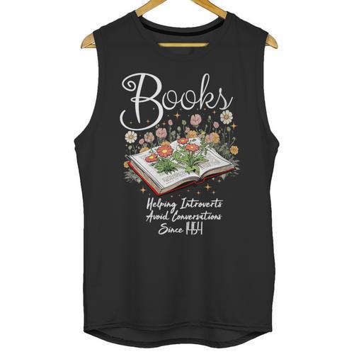 Books That Help Introverts Since 1454 Conversations Unisex Tank Top - Raresse