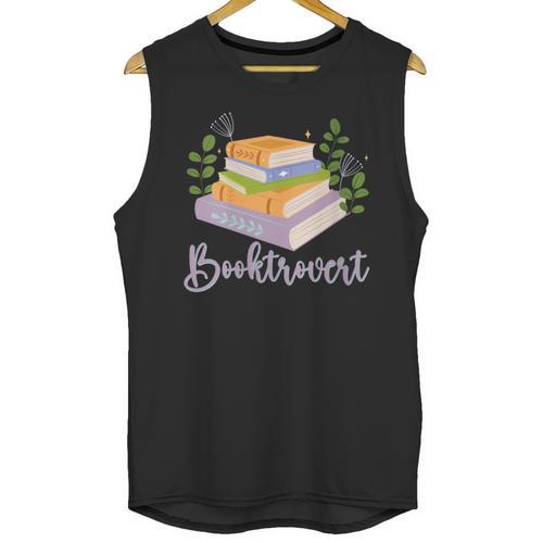 Booktrovert Bookworm Introvert Bibliophile Booktrovert Unisex Tank Top - Raresse