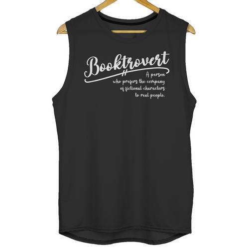 Booktrovert Definition Introvert Book Lover Reader Reading Unisex Tank Top - Raresse
