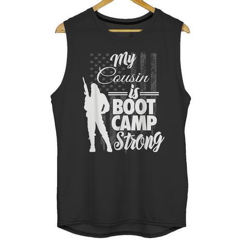 Boot Camp Graduation Military Cousin Support Tee Unisex Tank Top - Best Gift Smart