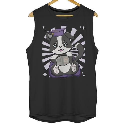 Border Collie Dog Lover Cute Anime School Graduation Men Women Kids Unisex Tank Top - Best Gift Smart