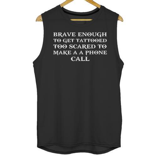 Brave Enough To Get Tattooed Introverts Unisex Tank Top - Raresse