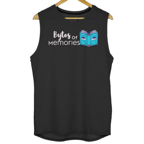 Bytes Of Memories Digital Nostalgia Concept Line Unisex Tank Top - Figerry