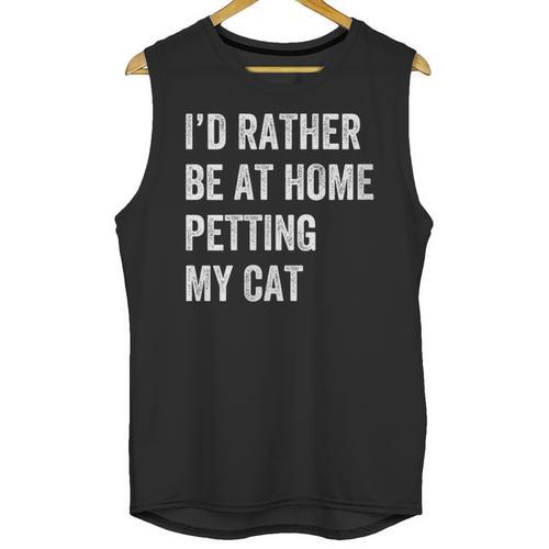 Cat Owner Introvert Stay Home Rather Pet Cat Unisex Tank Top - Raresse
