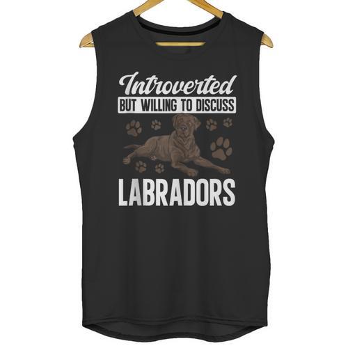 Chocolate Lab Dog Introvert Chocolate Labrador Retriever Unisex Tank Top - Raresse