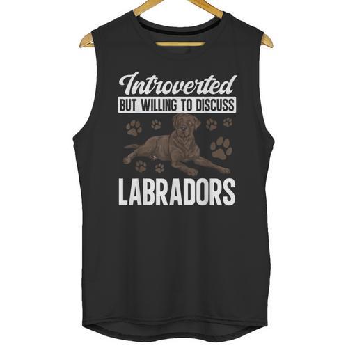 Chocolate Lab Dog Introvert Chocolate Labrador Retriever Unisex Tank Top - Raresse