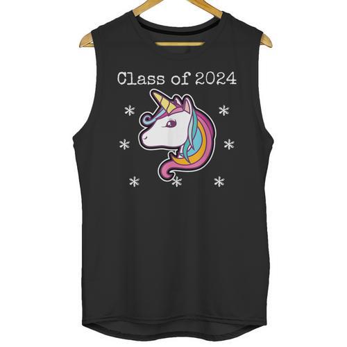 Class Of 2024 Graduation Year Unicorn Tee Shirt Unisex Tank Top - Best Gift Smart