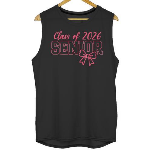 Class Of 2026 Pink Coquette Bow Cap Senior 2026 Graduation Unisex Tank Top - Best Gift Smart