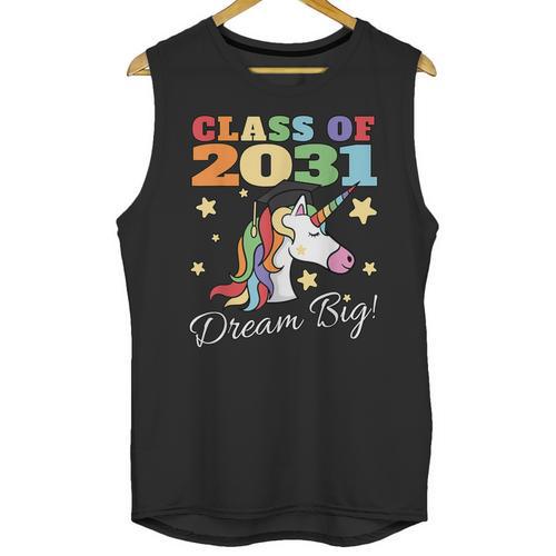 Class Of 2031 Magical Unicorn Graduation Cap Unisex Tank Top - Best Gift Smart