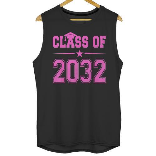 Class Of 2032 Pink Girls Shirt Graduation Unisex Tank Top - Best Gift Smart