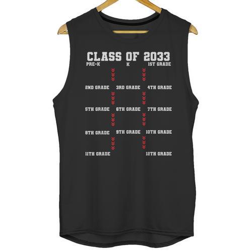 Class Of 2033 Graduation With Space For Hand Prints Unisex Tank Top - Best Gift Smart