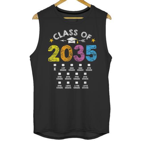 Class Of 2035 Grow With Me Checklist Graduation Unisex Tank Top - Best Gift Smart