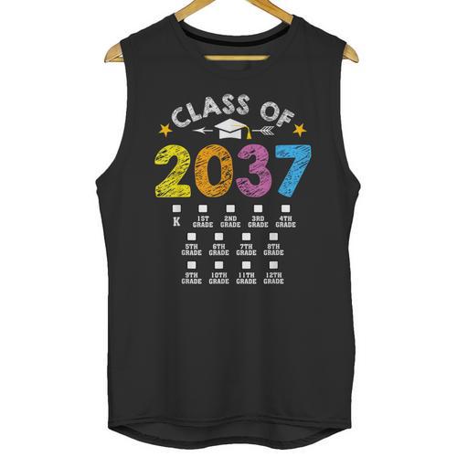 Class Of 2037 Grow With Me Checklist Graduation Unisex Tank Top - Best Gift Smart