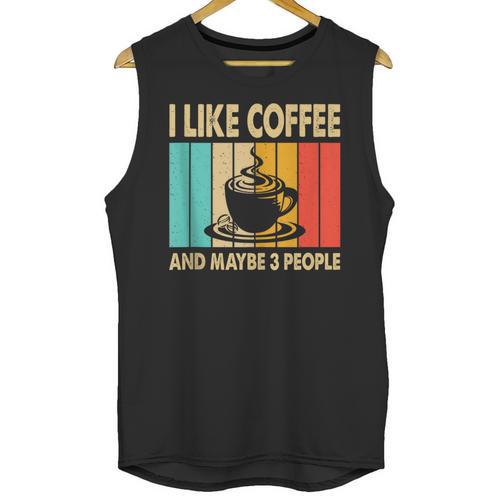 I Like Coffee And Maybe 3 People Introvert Anti-Social Unisex Tank Top - Raresse