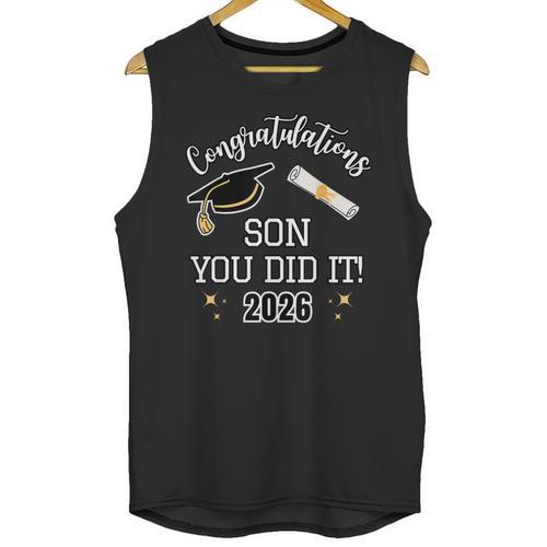 Congratulations Son You Did It Son Graduation 2026 Unisex Tank Top - Best Gift Smart