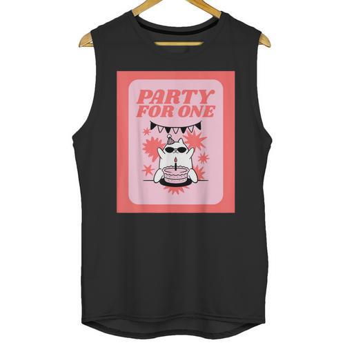 Cool Fun Cute Party Introvert Cat Character Unisex Tank Top - Raresse
