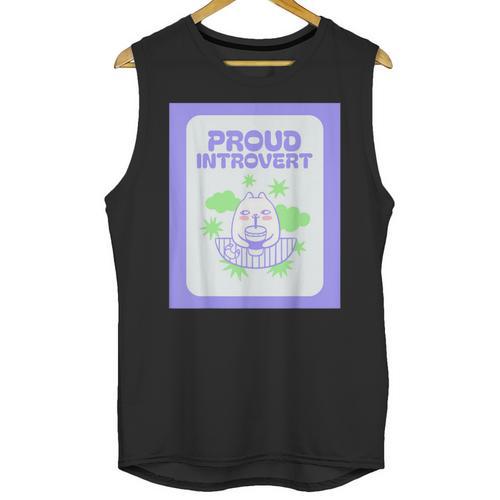 Cool Fun Cute Proud Introvert Cat Character For Men Women Unisex Tank Top - Raresse