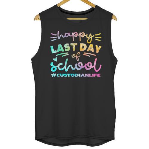 Custodian Life Graduation Day Last Day Of School Tie Dye Unisex Tank Top - Best Gift Smart