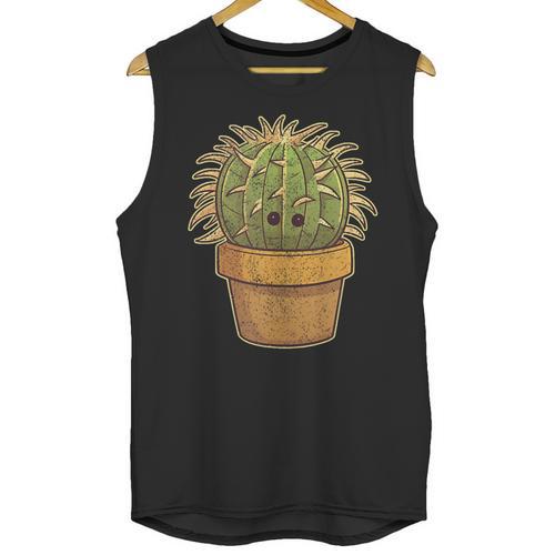 Cute Golden Barrel Cactus Introvert Distressed Unisex Tank Top - Raresse
