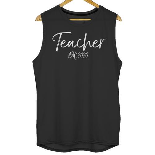 Cute New Teaching Quote Graduation Teacher Est 2020 For Men Women Girls Kids Unisex Tank Top - Best Gift Smart