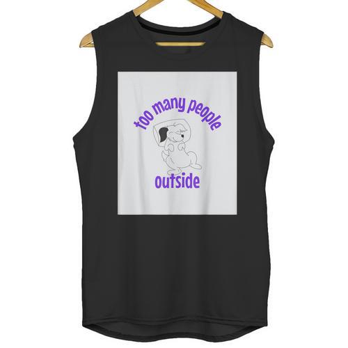 Cute Puppy With a Quote For Introverts Unisex Tank Top - Raresse