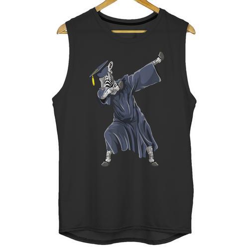 Dabbing Graduate Zebra Team Mascot Graduation Senior Shirt Unisex Tank Top - Best Gift Smart