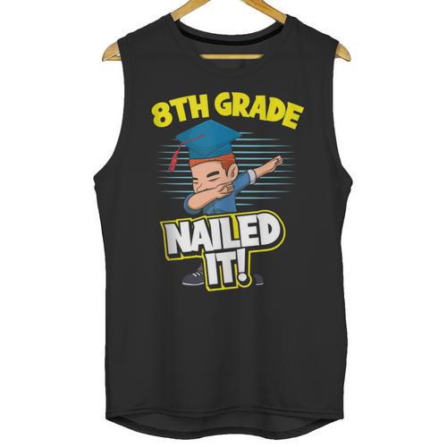 Dabbing Graduation Boy 8th Grade Class Of 2021 Unisex Tank Top - Best Gift Smart