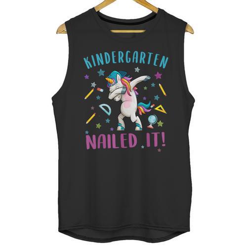 Dabbing Kindergarten Unicorn Graduation Class 2021 Nailed It Unisex Tank Top - Best Gift Smart