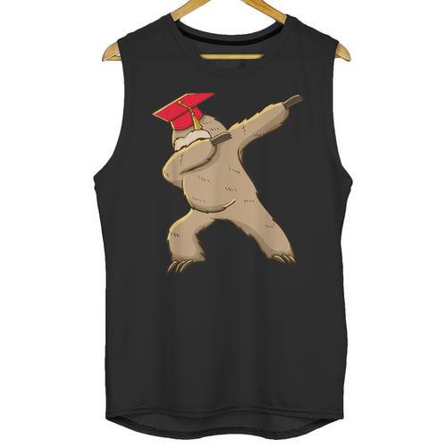 Dabbing Sloth School Graduation T Shirt For Kids Unisex Tank Top - Best Gift Smart