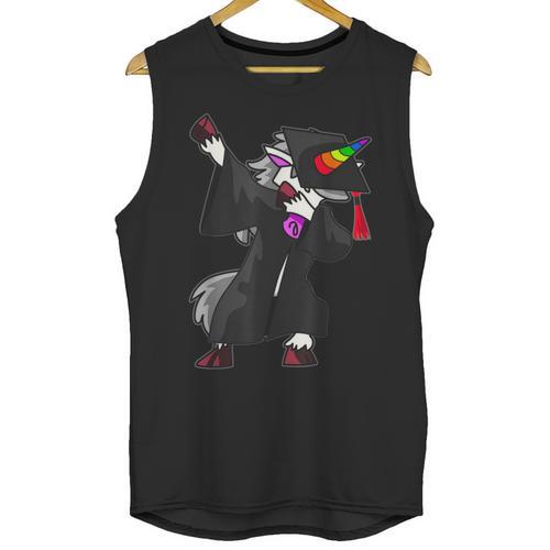 Dabbing Unicorn Cap And Gown Graduate 2021 Graduation Day Unisex Tank Top - Best Gift Smart