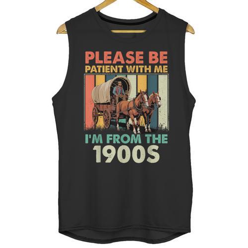 Dad Fathers Day Please Be Patient I'm From The 1900s Unisex Tank Top - Figerry