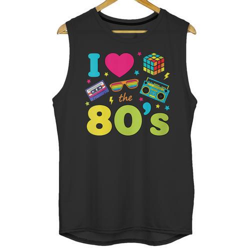 Dad I Love The 80's Retro 80s Nostalgia For Dad Unisex Tank Top - Figerry