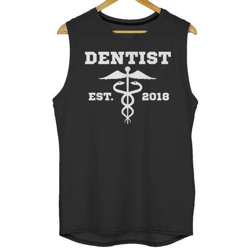 Dentist Dr Graduation T Shirt Student Dentist Est 2018 Unisex Tank Top - Best Gift Smart